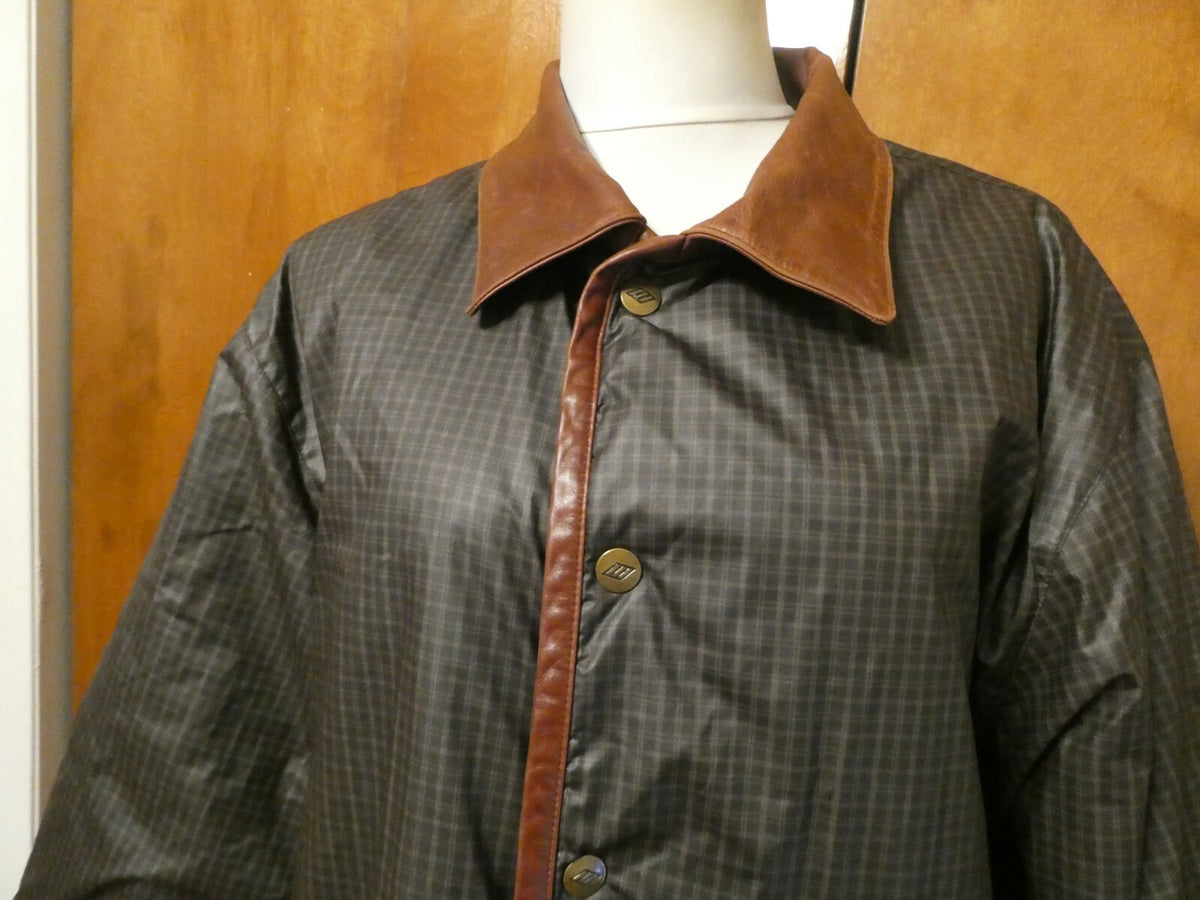 Joseph Abboud Women's Beige/Multicolor Reversible Jacket Coat Large