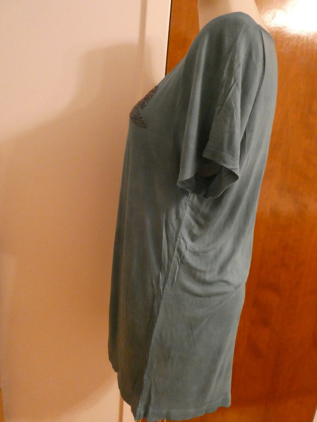 Calvin Klein Jeans women's viscose with beads decorated tunic top large