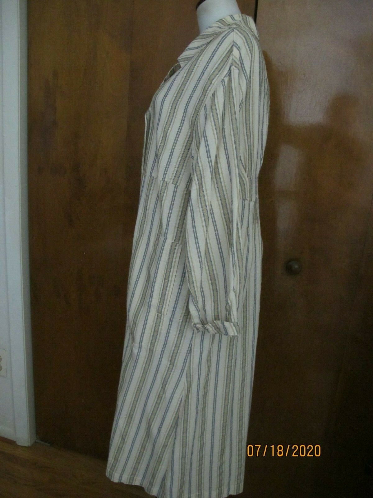 Free People Women's Sweet Melody Stripe Trench Coat Duster Xsmall (fits medium)
