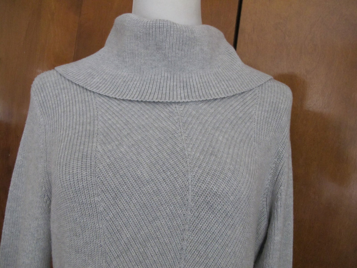 Ralph Lauren Women's Gray Classic Fit Cowl Neck Sweater Dress New
