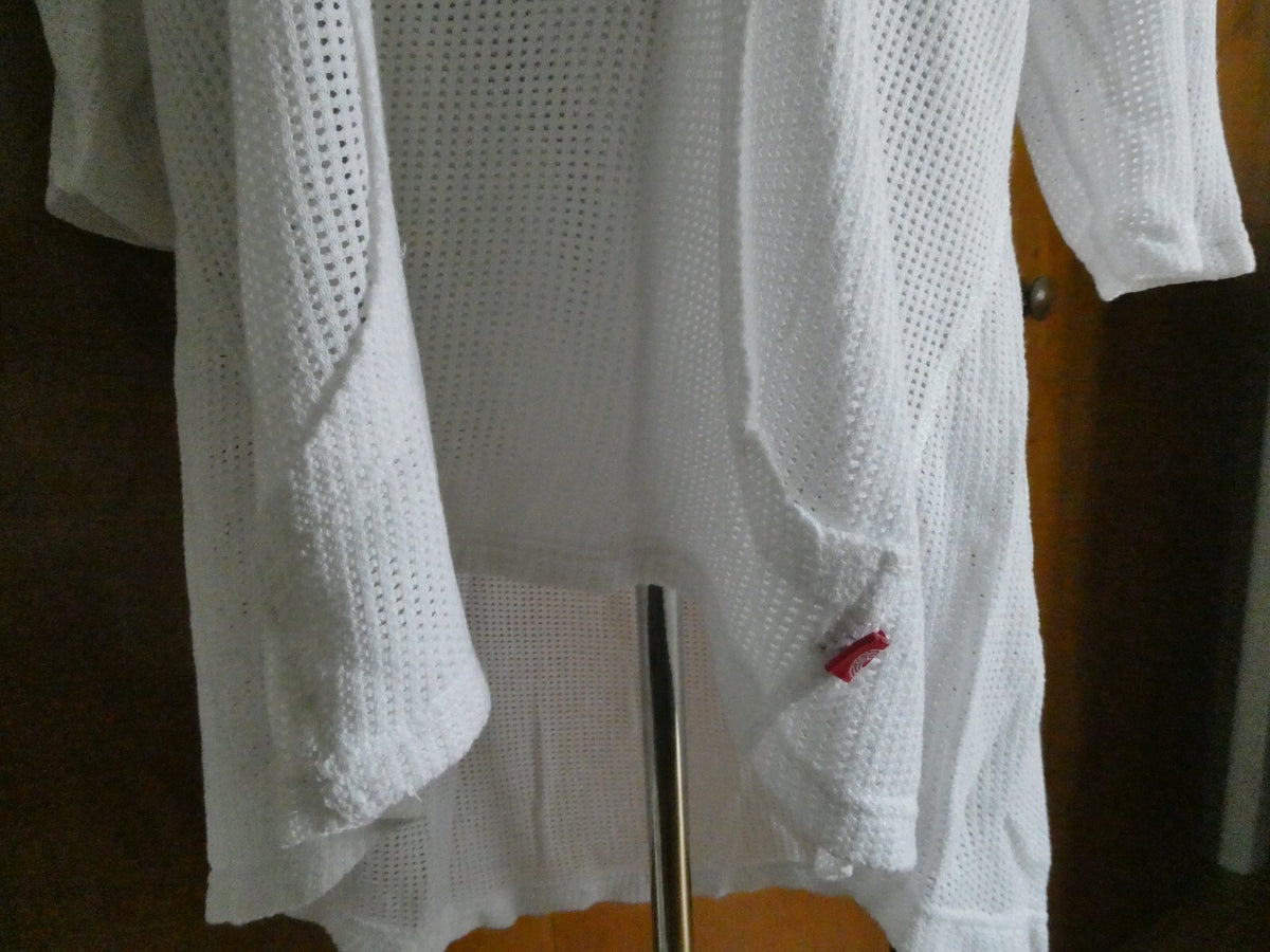 Free People Women’s White 3/4 Sleeves Tunic Long Beach Top Size M/L