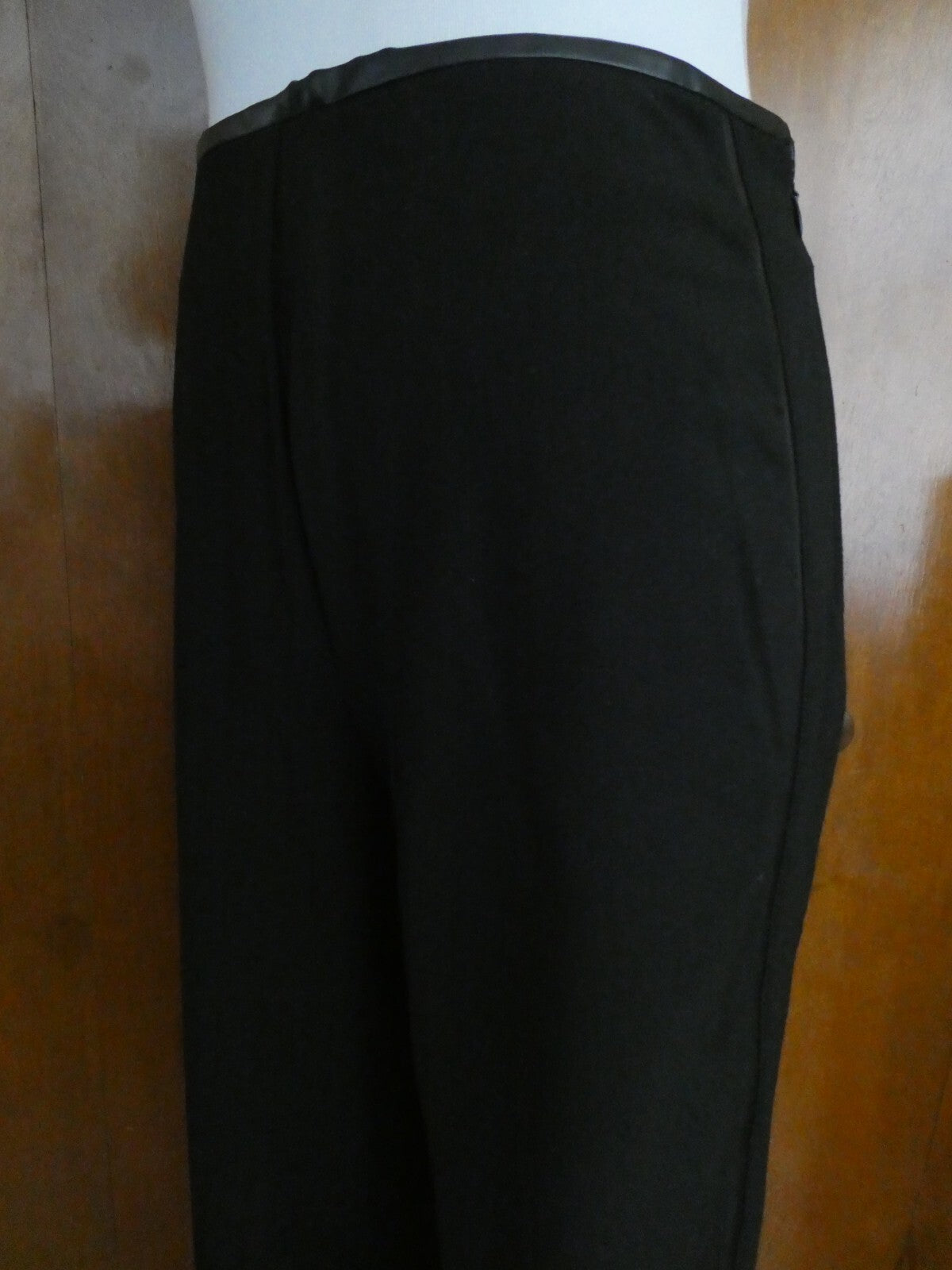 Gloria Vanderbilt women's black dress pants decorated with leather 14 (fits 12)