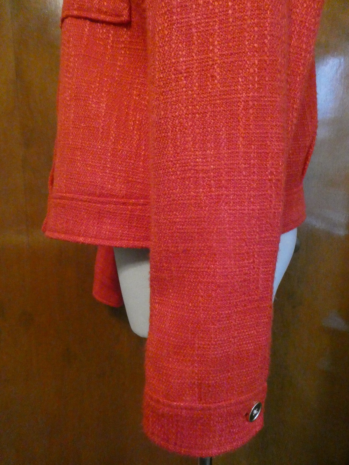 DKNY women red lined long sleeves blazer jacket size 12