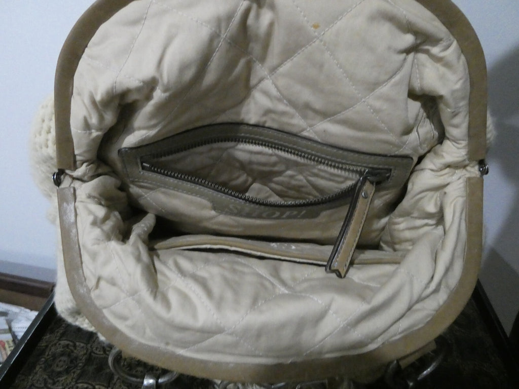 Juicy Couture Women’s Beige Knitted Large Shoulder Bag