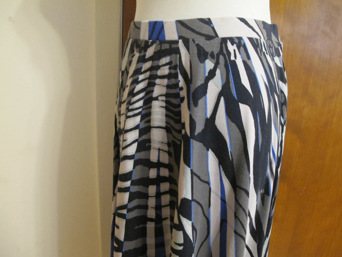 Jones New York Collection women's gray multi color rayon skirt PM