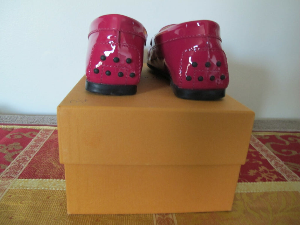 Tod’s women’s authentic gomma pink moccasin shoes 37 made in Italy 