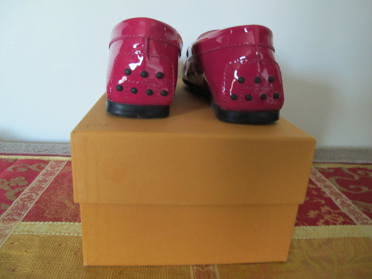 Tod’s women’s authentic gomma pink moccasin shoes 37 made in Italy 
