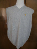 Lacoste men's chalkboard heather cashmere V-neck vest 3XL(Runs small) fits 2XL