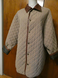 Joseph Abboud Women's Beige/Multicolor Reversible Jacket Coat Large