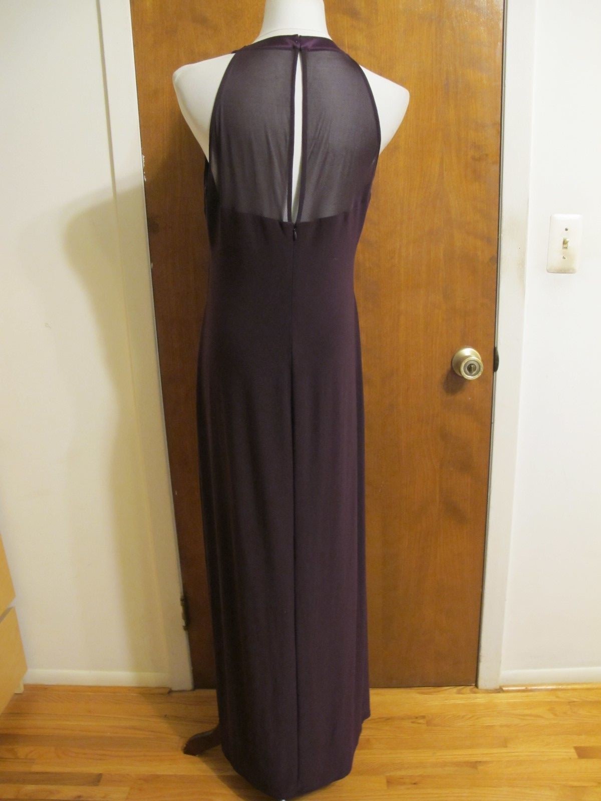 Ralph Lauren women's raisin evening detailed maxi New dress 