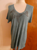 Calvin Klein Jeans women's viscose with beads decorated tunic top large