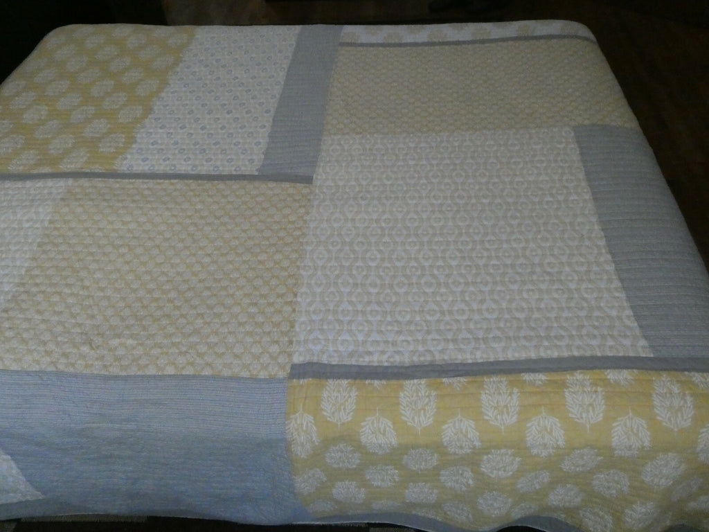 Sonoma Cotton Multicolored Full Queen Quilt With Shams 2-Piece Set Reversible 