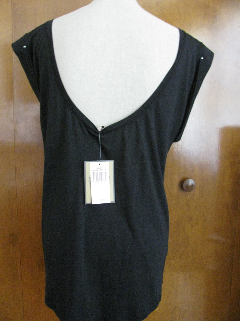 Juicy Couture women's black embellished bow tunic top New