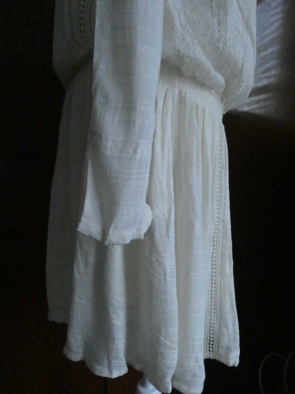 Free People women’s ivory 3/4 sleeves lined sweater dress size large