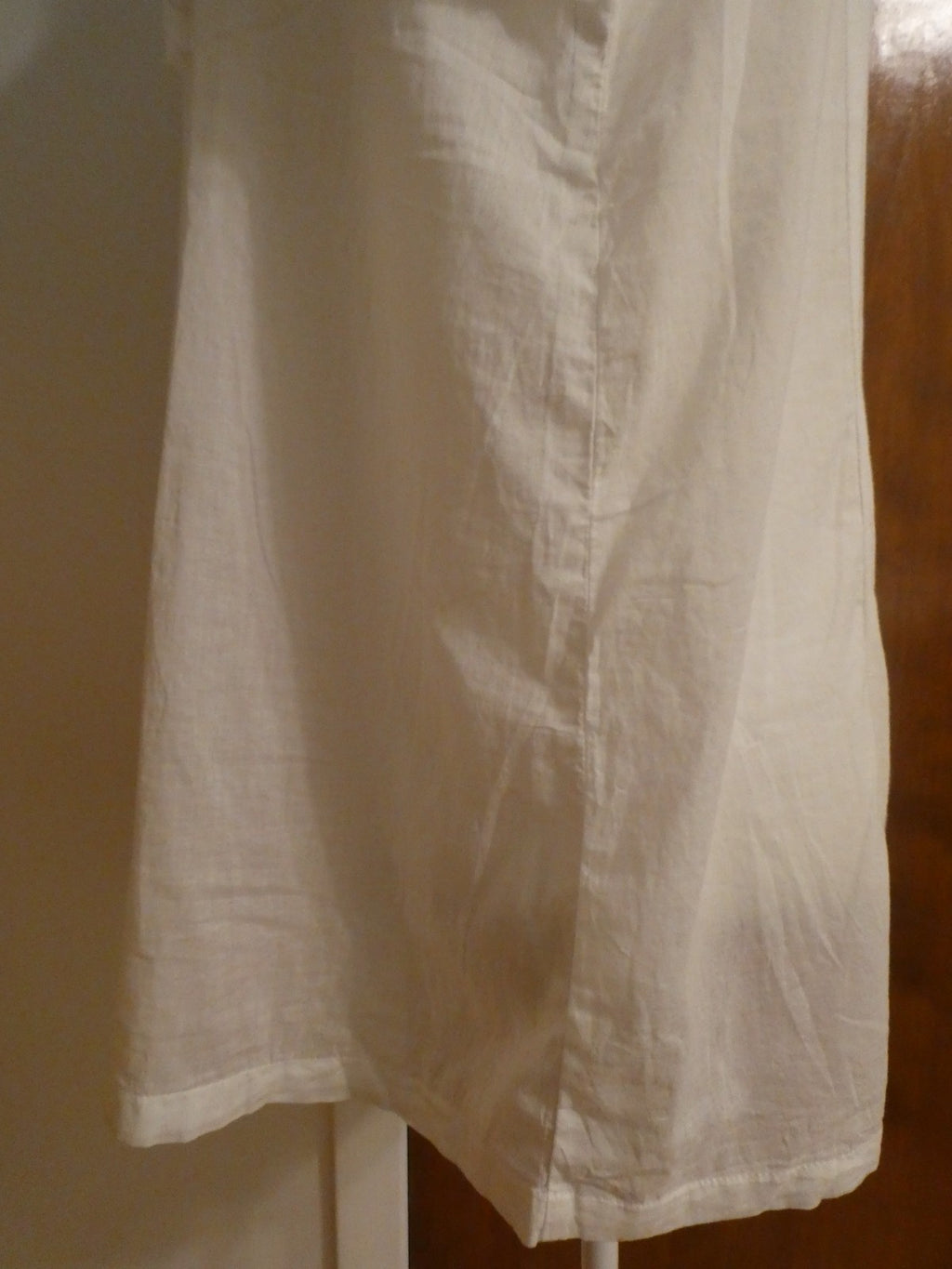 Calvin Klein Jeans Women White Embellished Ruffle Top WF11H07 Short Sleeve M