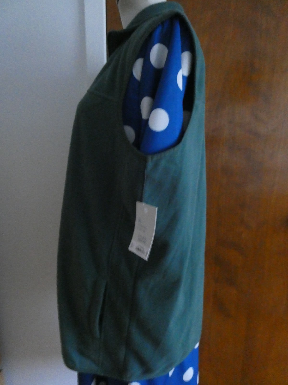 Croft Barrow Women's Green Full Zip Extra Soft Vest w/Pockets Size LT