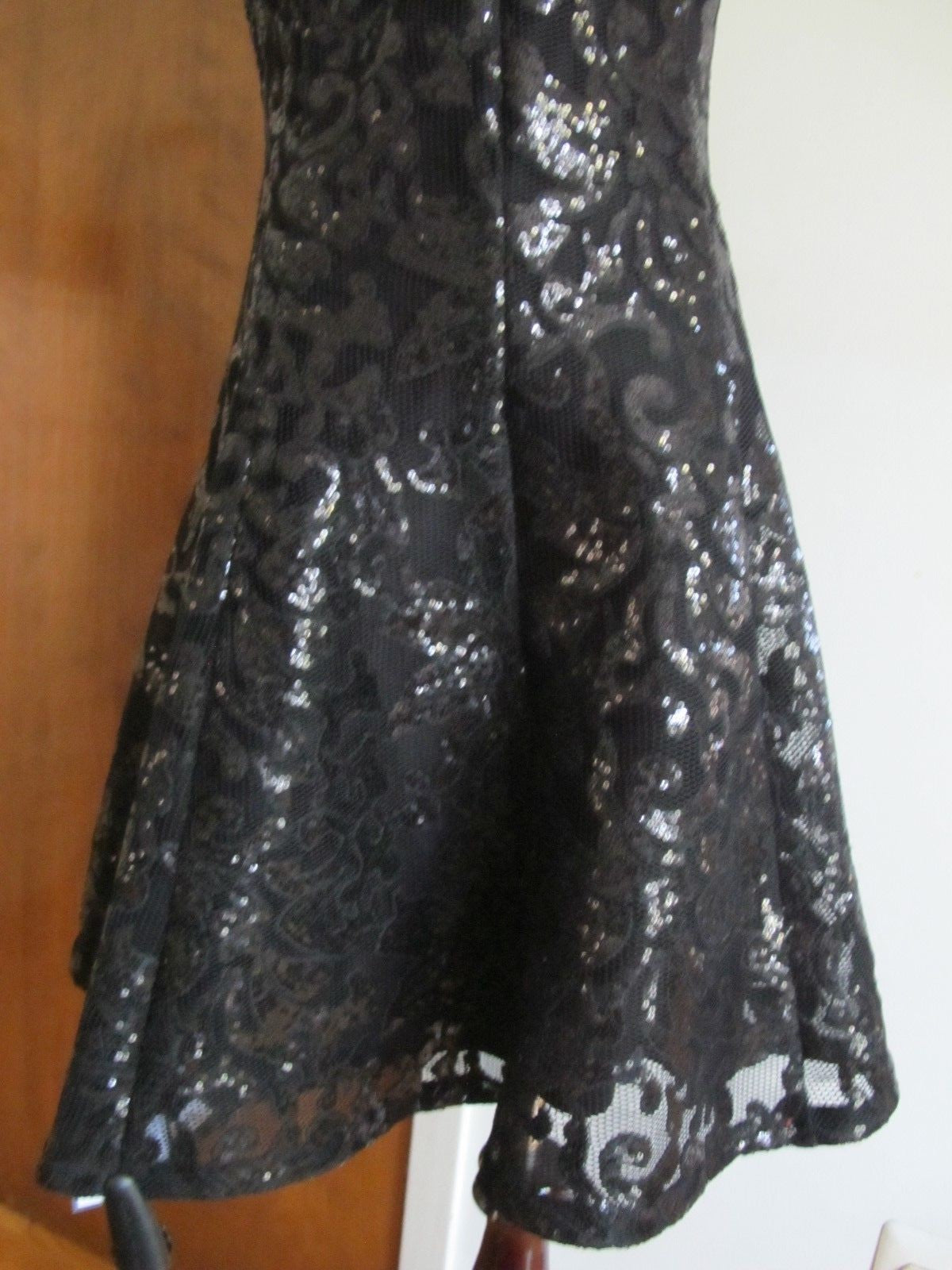Ralph Lauren womens black evening A-line dress Size 8