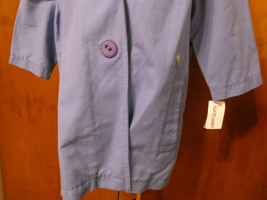 Elliott Lauren Women's Blue Linen Long Blazer Jacket Size 14