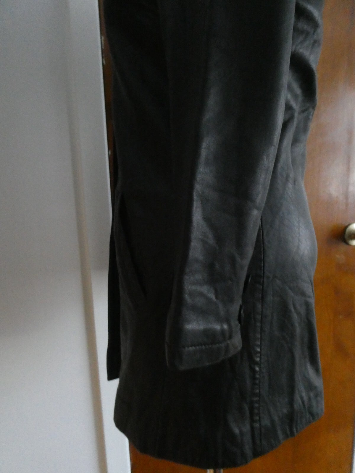 Kenneth Cole Reaction Women's Black Soft Leather Jacket/Coat P (XS)