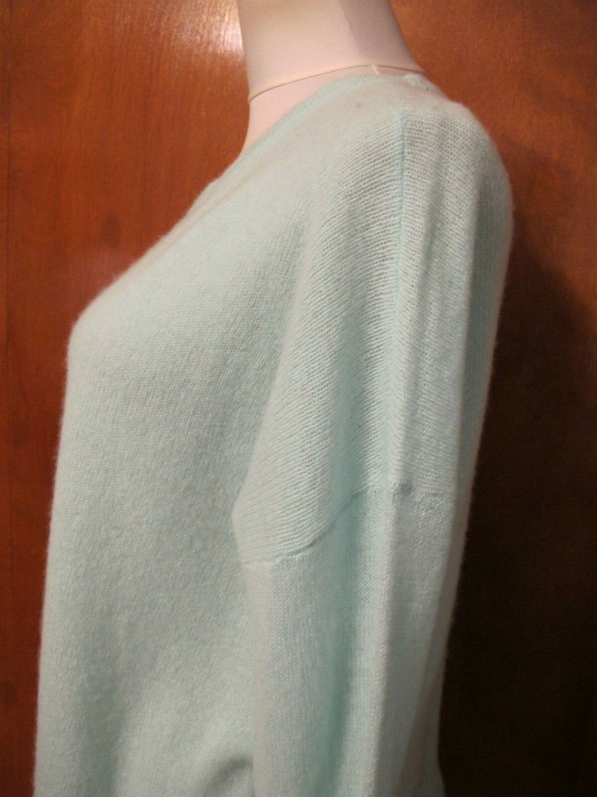 Lord &Taylor Women's turquoise pale cashmere sweater