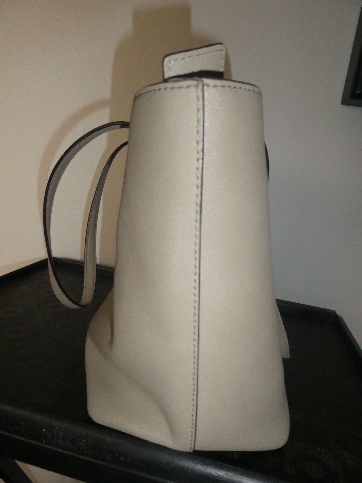 Kate Spade Women’s Cow Leather Shoulder Bag Purse Handbag Gray Large