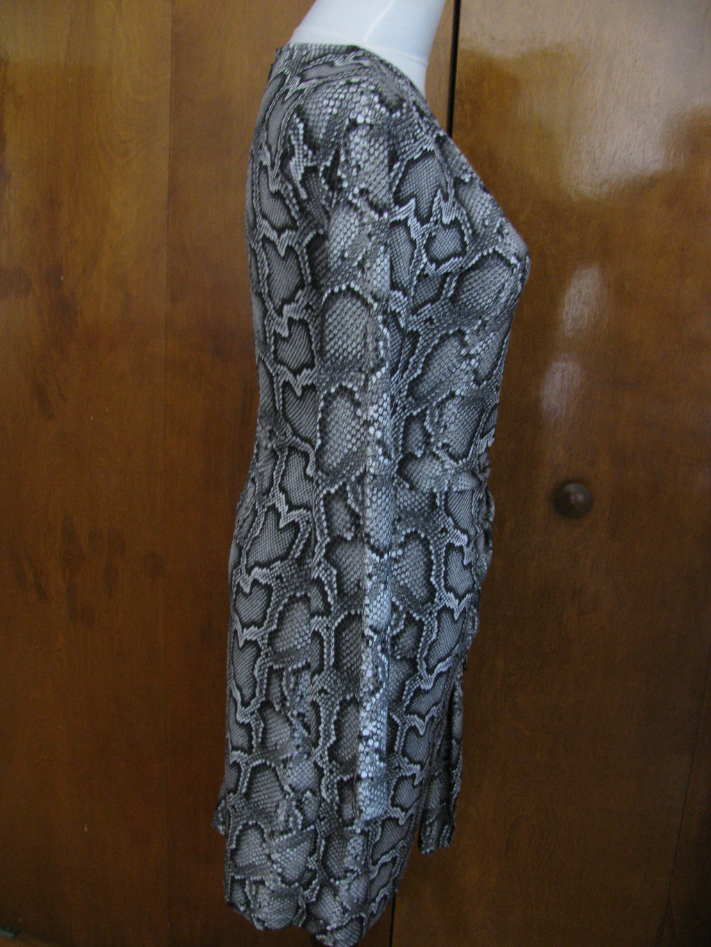 Michael Kors women’s snake print faux wrap long sleeves dress Size PM, PL, PS