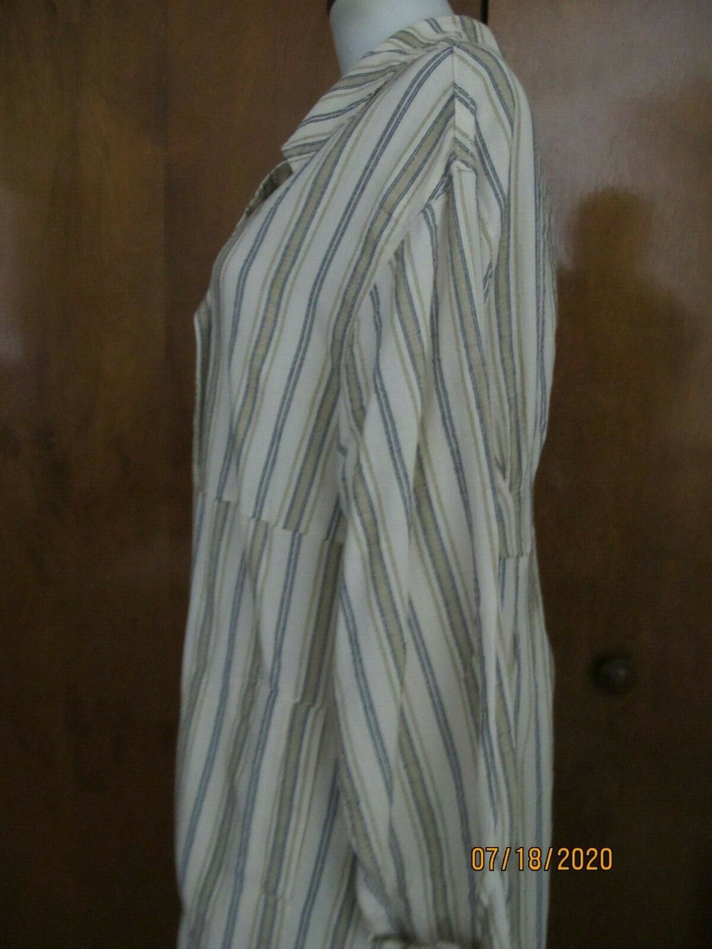 Free People Women's Sweet Melody Stripe Trench Coat Duster Xsmall (fits medium)
