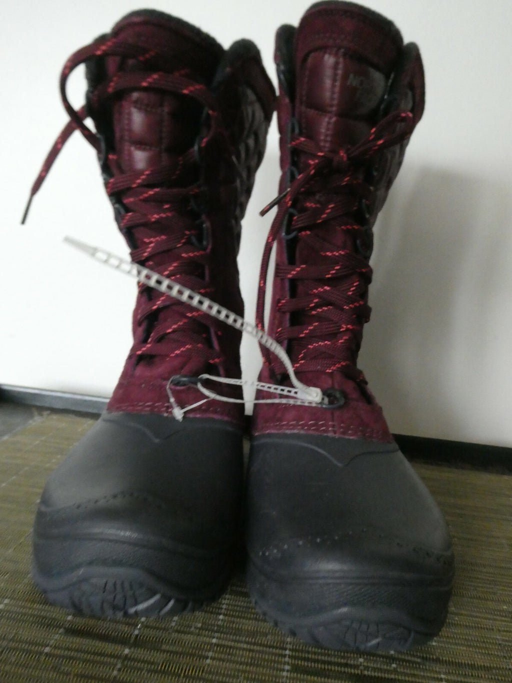 The North Face authentically burgundy waterproof lace-up boots size 7