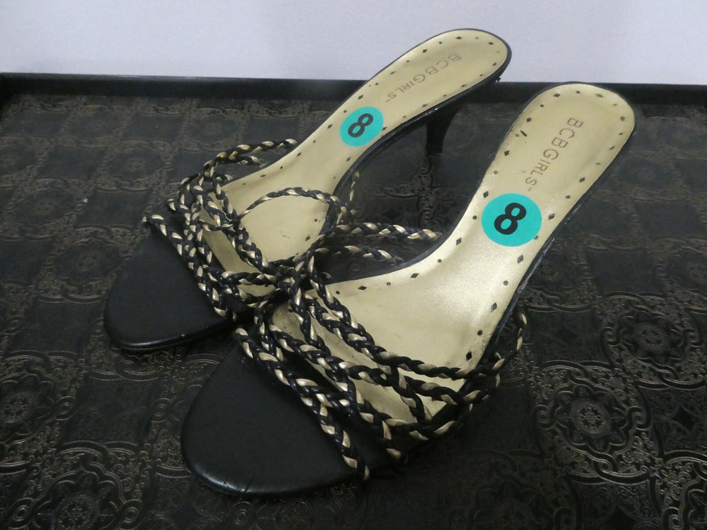 BCBG girls slippers with heels black 8B/38