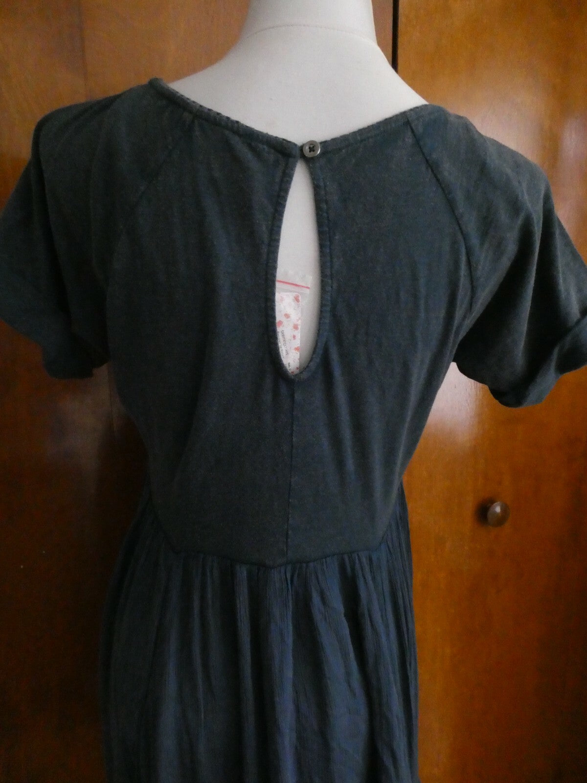 Free People Women’s Asymmetric Blue Embroidered Soft Cotton NWT Dress XSmall 