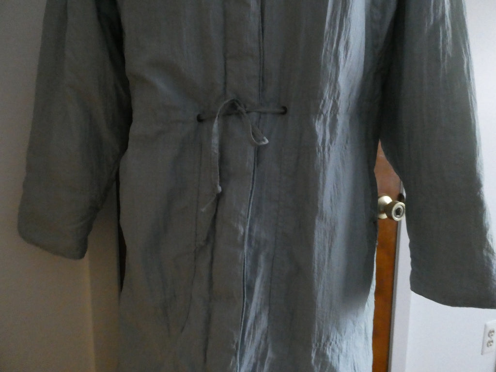 Vintage Montana Hamburg Long Winter Soft Blue-Gray Coat Nylon Size 46 US Size 10