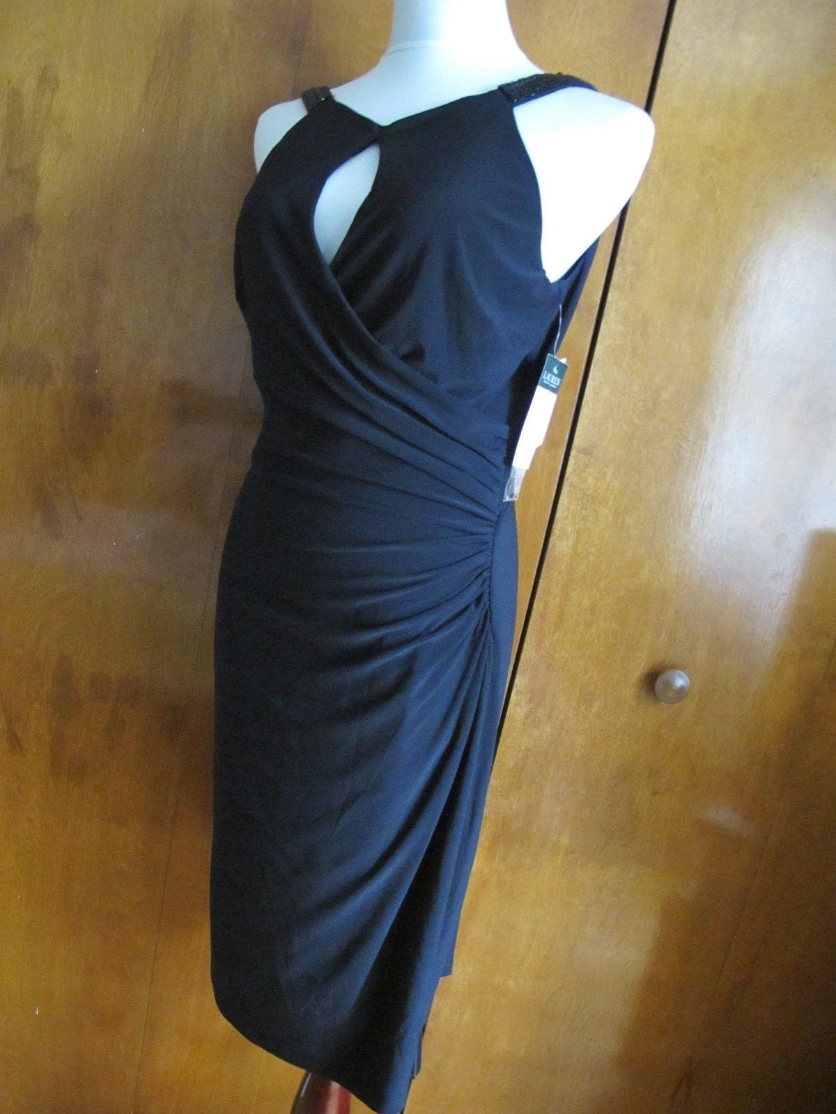 Ralph Lauren women's black sequined evening stylish NWT dress size 10 