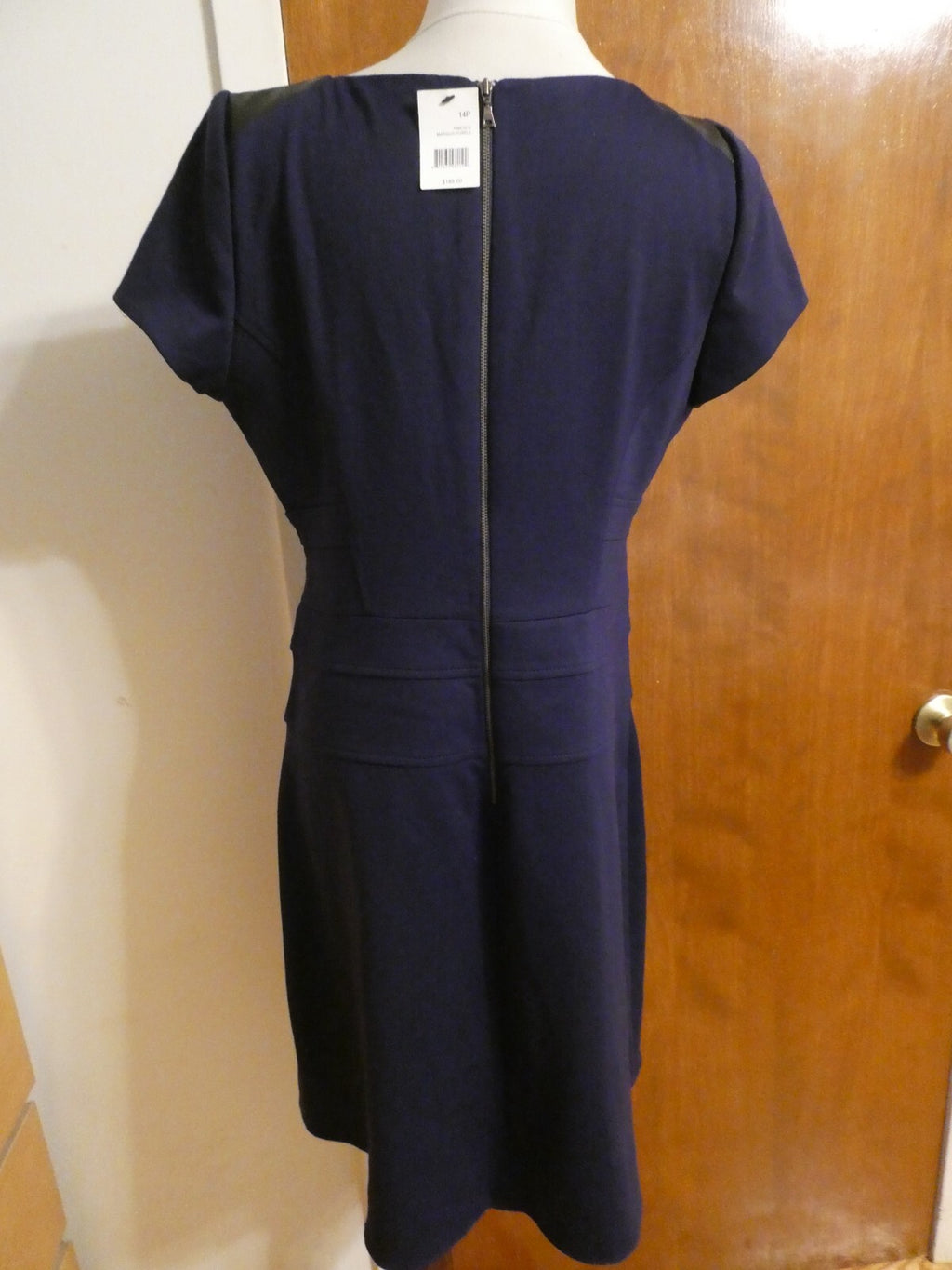 Tahari women's purple detailed dress 14P