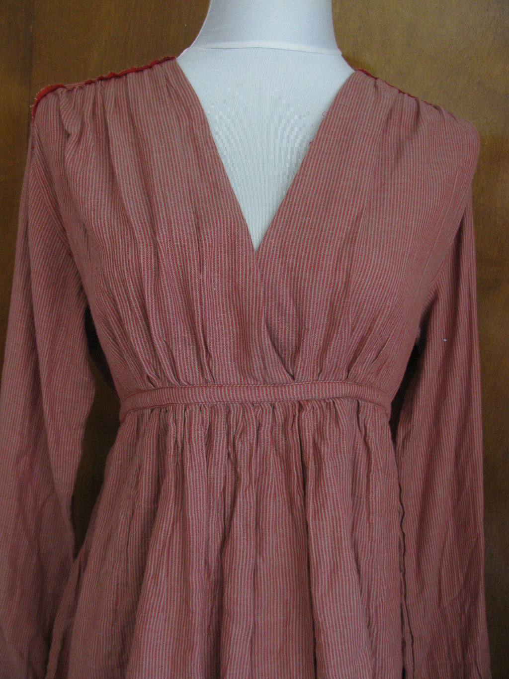 Free People women's red stripe combo cotton lined tunic top 