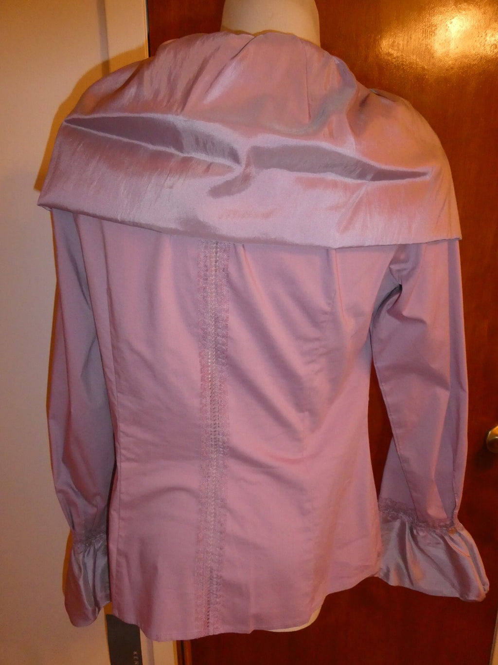 Kenar Women's Lilac Detailed Long Sleeves Evening Top Blouse Size Medium
