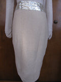 Free People Womens Ivory Assymetric Embelished Women's Skirt Size 1SZ Fits Large