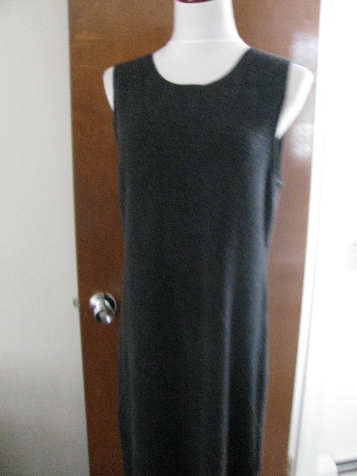 Sutton Studio women's gray cashmere detailed sleeveless dress XLarge 