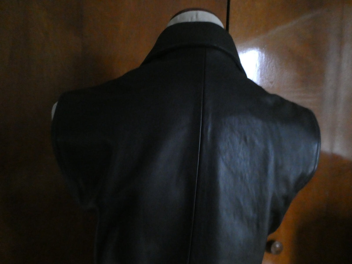 John Michael Designer Black 100% Soft Leather Woman's Vest Size XS