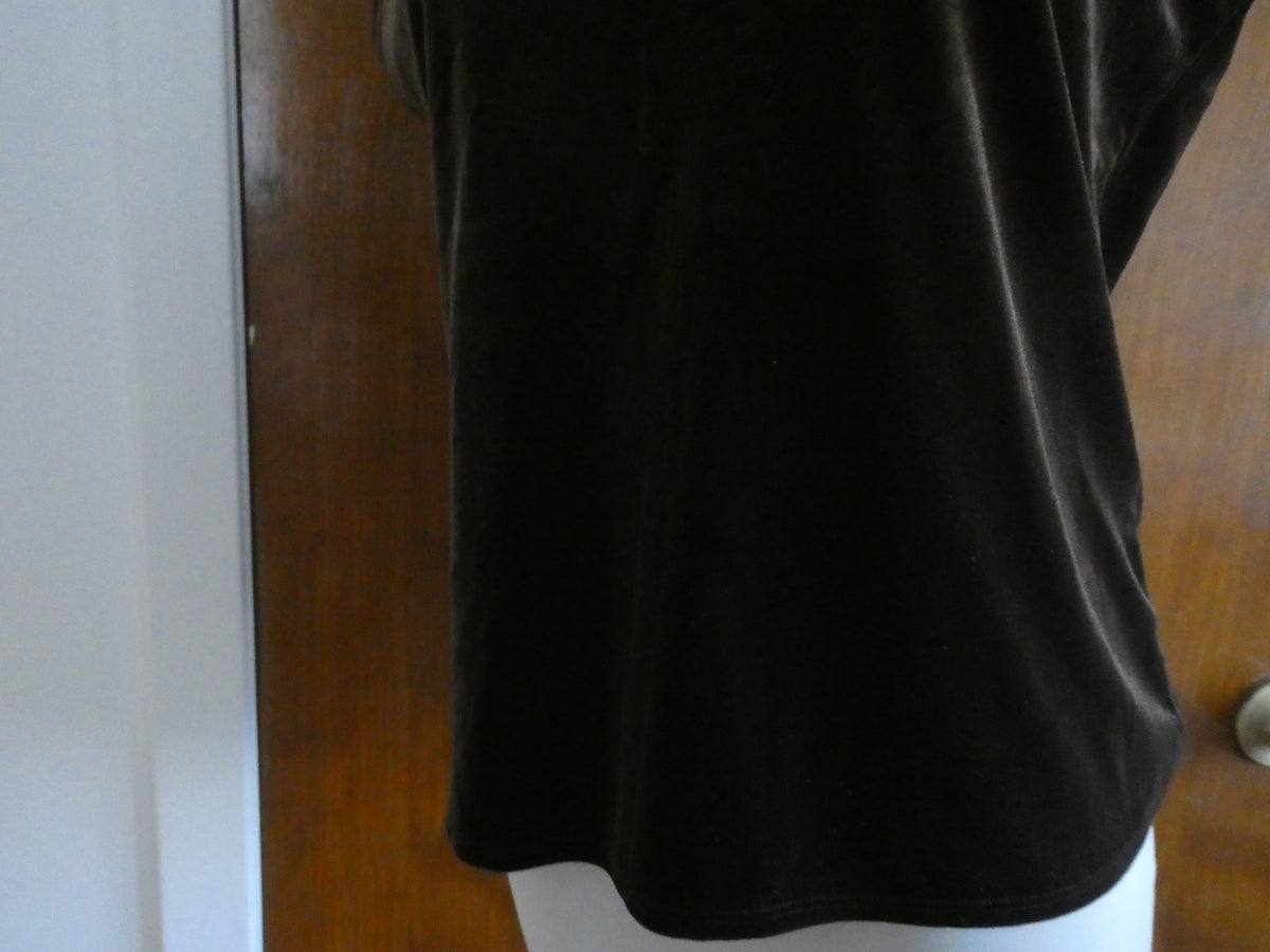 Sport women's brown velour top size Medium