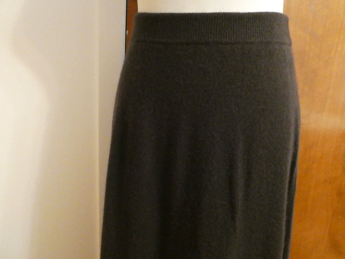 Bloomingdale's Exclusive 100% Cashmere Dark Brown Midi Skirt Sz XS S M L XL NWT