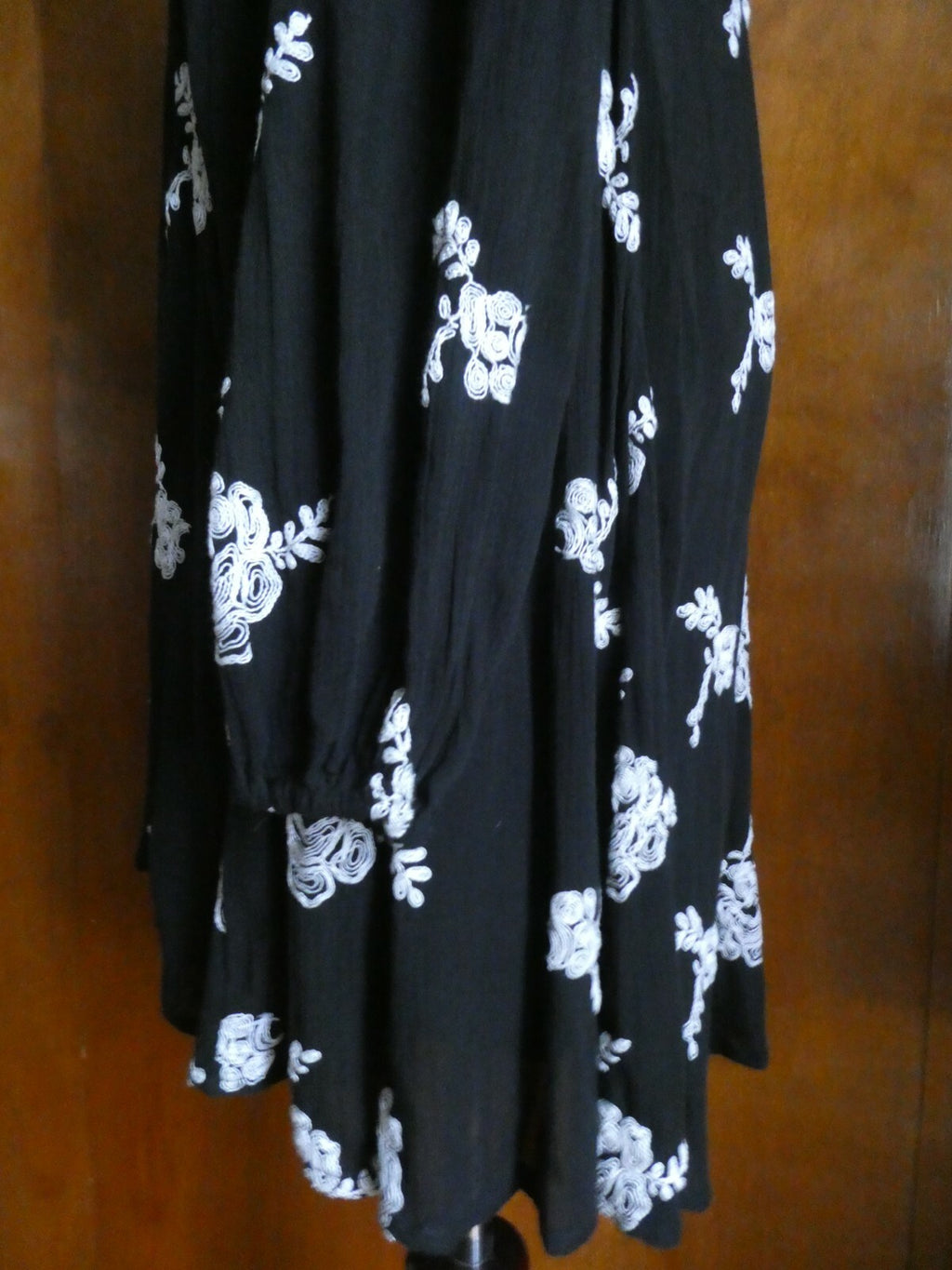 Free People Emma Embroidered Lined Soft Cotton Swing Dress Size Medium