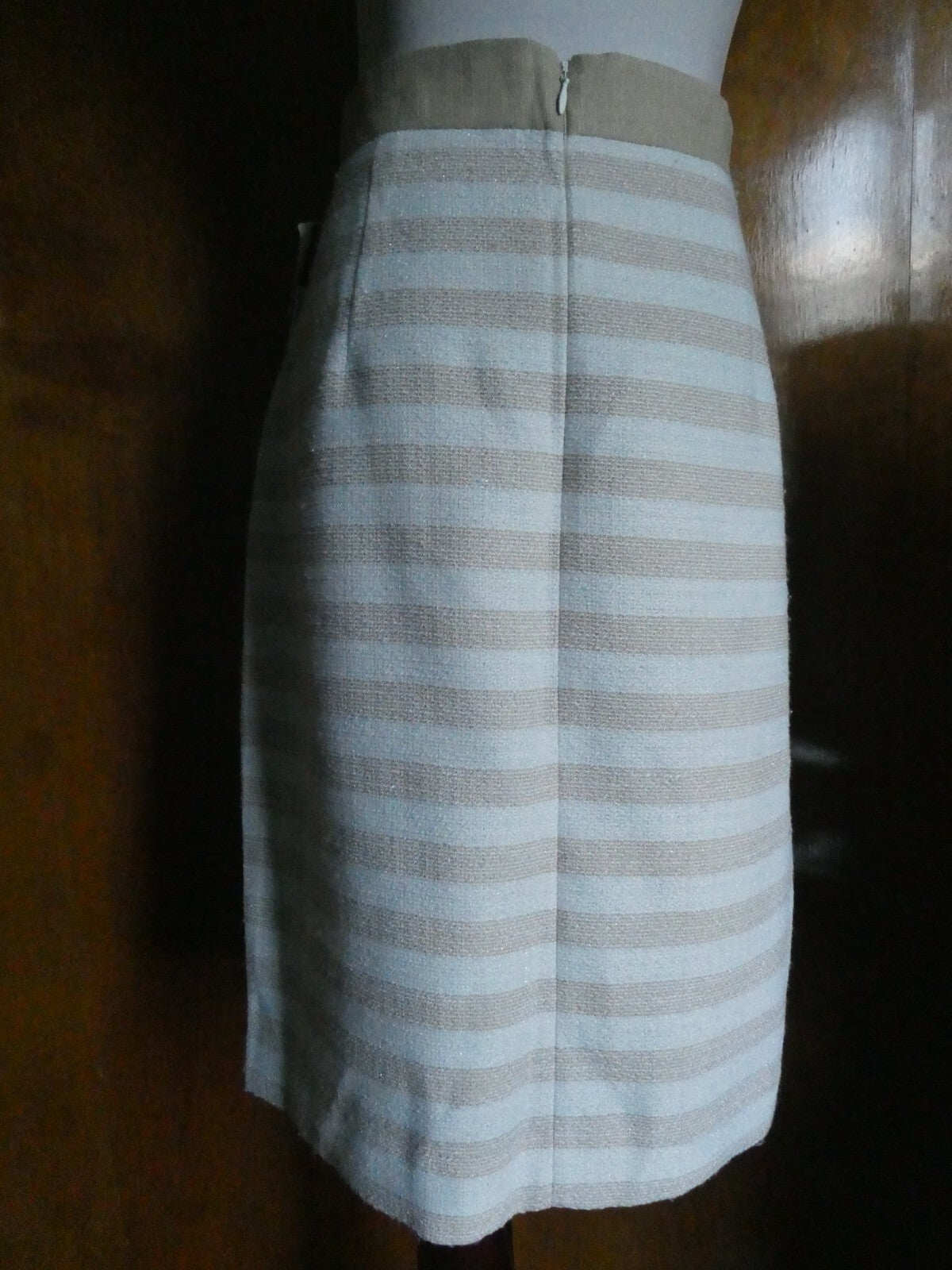 Kay Unger beige women's stylish lined skirt size 14