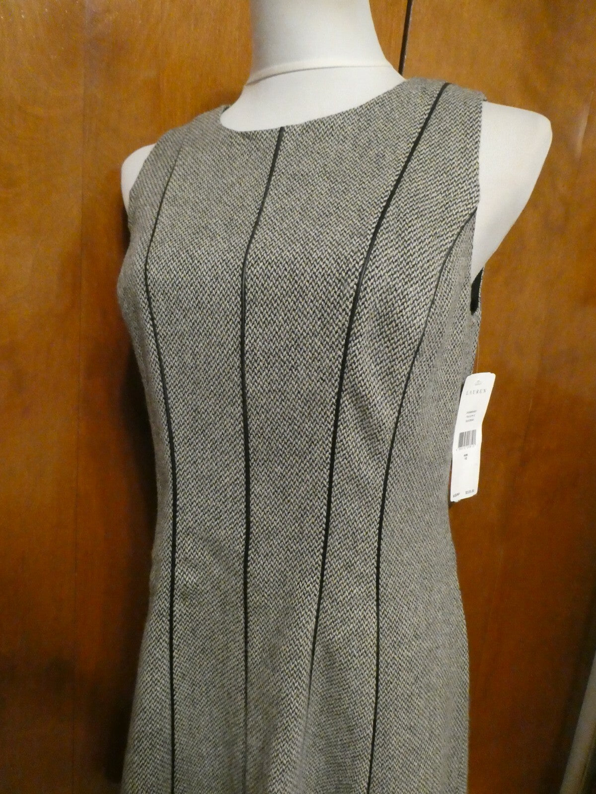 Ralph Lauren women's black/cream A-line dress size 10,12