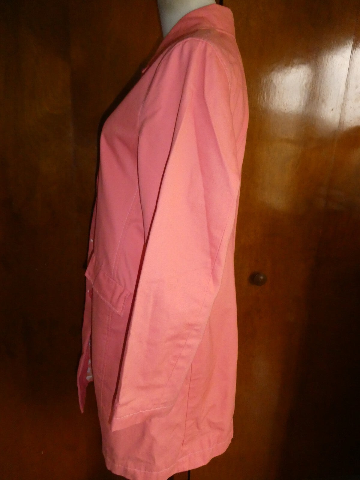 JH Women's Orange Long Sleeve Trench Coat Size 14 (can fit size 12)