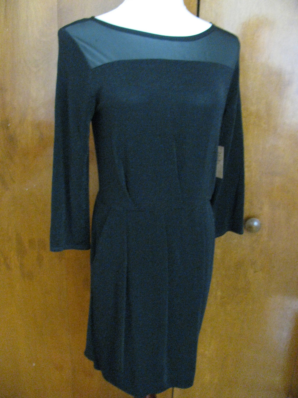 Rachel Roy women's stylish evening black mesh lined dress medium 