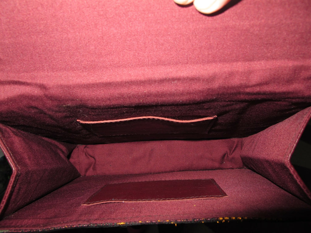  Anthropologie Parme Marin Women's Burgundy Evening Purse Bag Clutch 