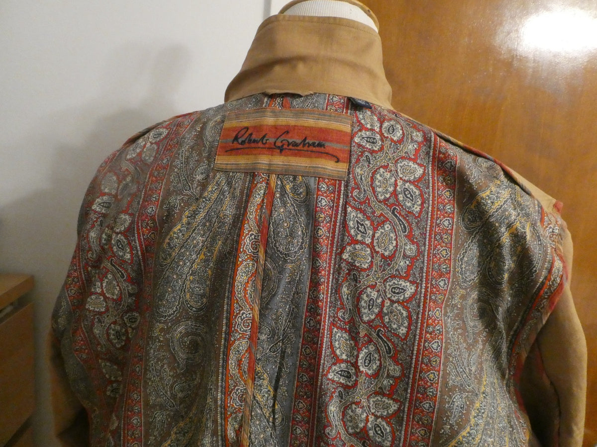 Robert Graham Blazer Men’s Soft 100% Cotton Brown Sport 1 Piece Coat Casual XL