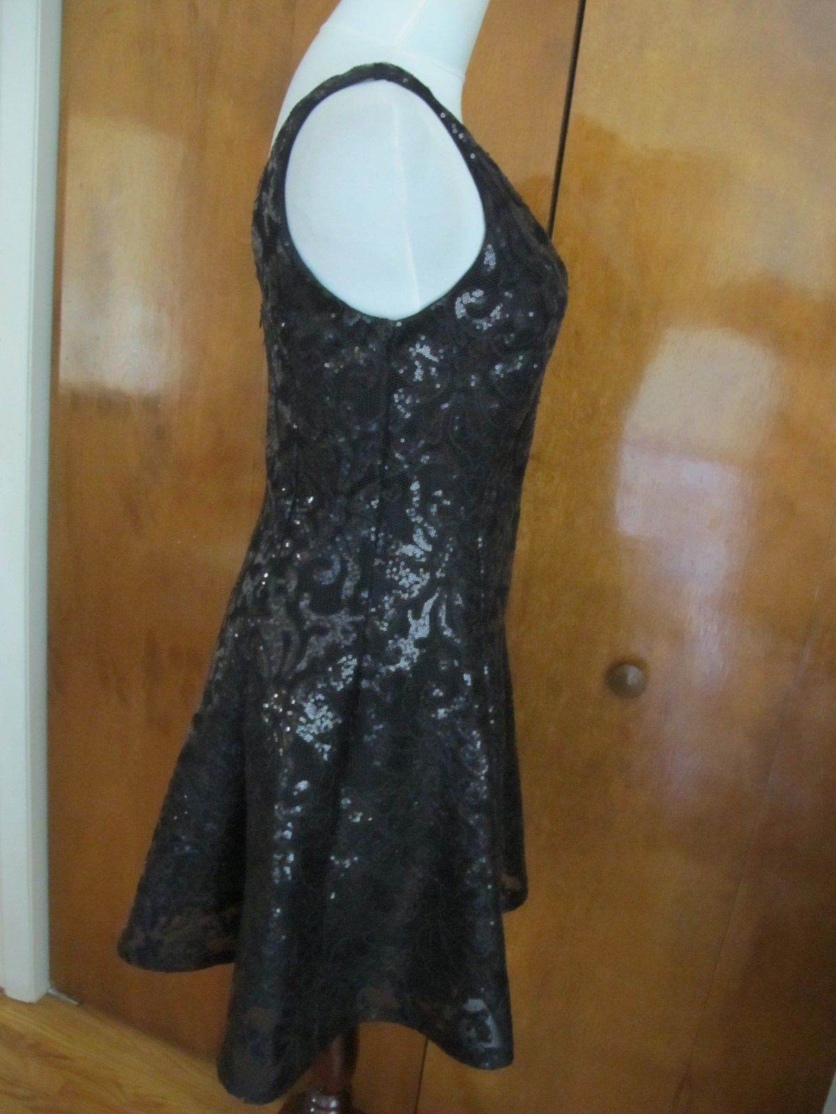 Ralph Lauren womens black evening A-line dress Size 8