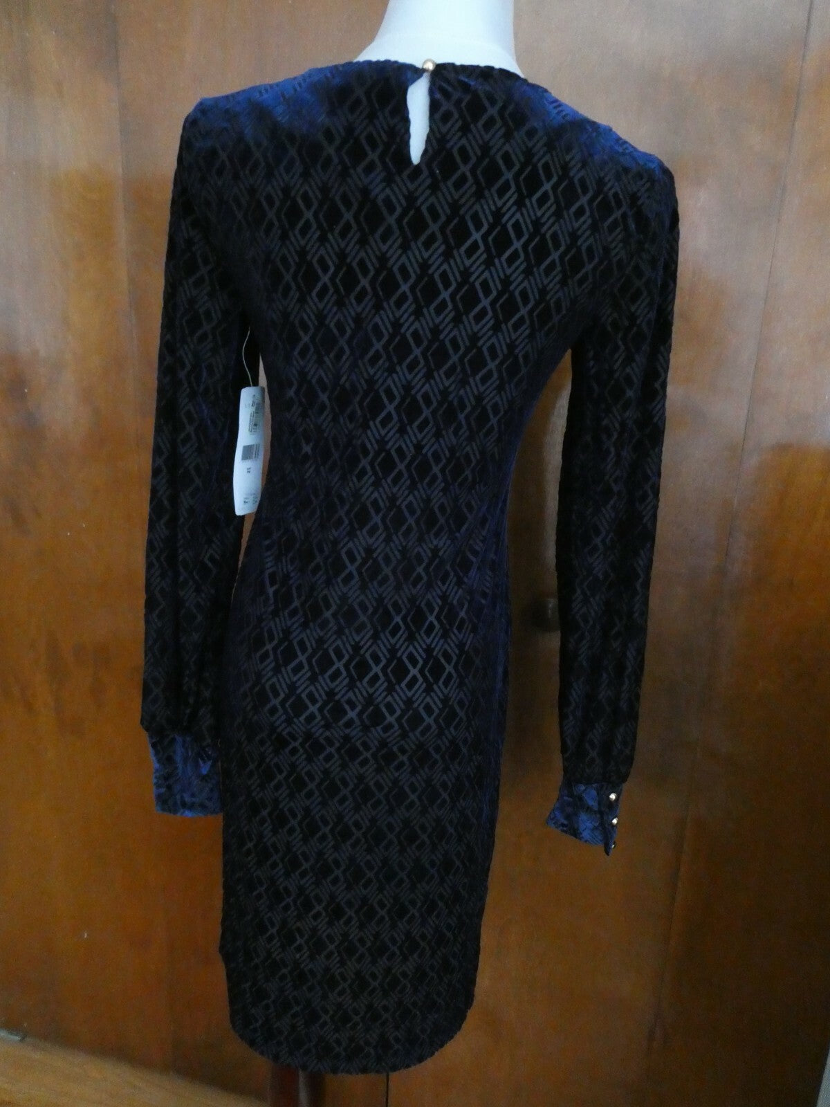Ralph Lauren women navy velour evening dress PM