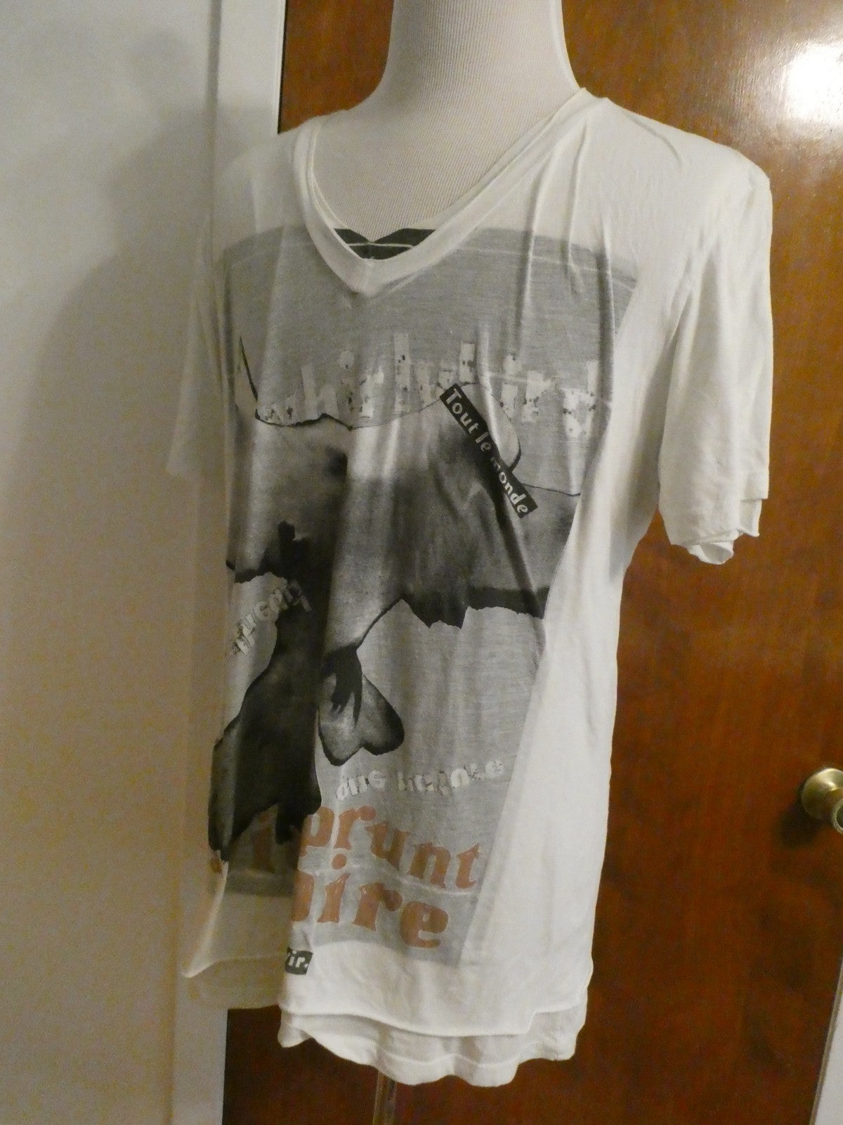 Second+Sunday Men White Graphic T-Shirt Soft Cotton Print Crew Neck XXL (fitsXL)